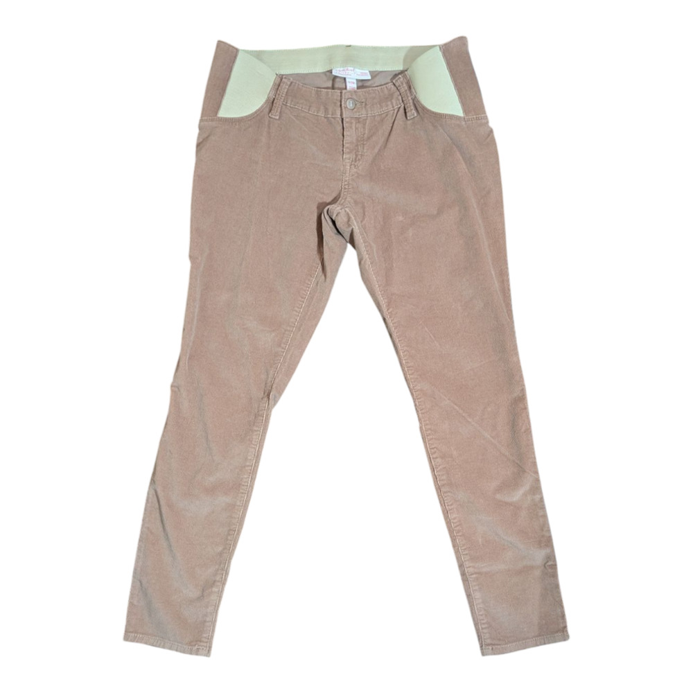 Isabel Maternity Pants- Cotton/Polyester/Spandex Size 8/29R 29" Mauve/Tan - New